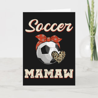 Cartão Futebol Mamaw Ndana Leopard Heart Fãs Dia das Mães
