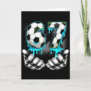 Cartão Futebol Masculino 67 6 7 Seis Sete Meme Engraçado 