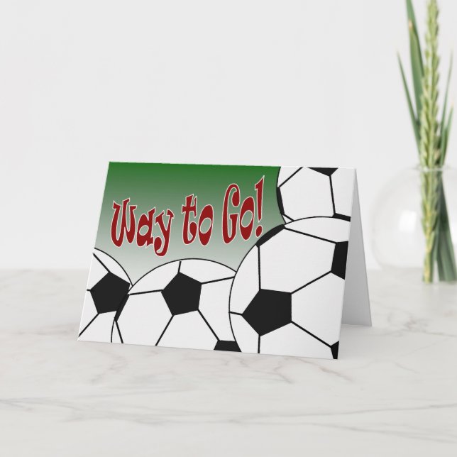 Cartão Futebol - Muito bem! Parabéns! Incrível! (Frente)