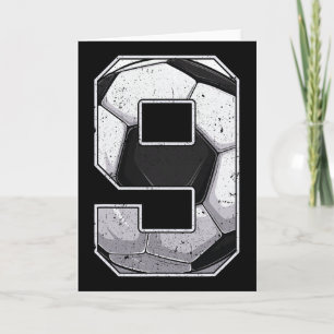 Cartão Futebol Nono 9º Aniversário Menino Nove 9 Anos Bda