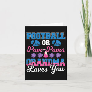 Cartão Futebol ou Pom Pom Vovó Ama Você Futebol Gênero