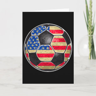 Cartão Futebol Patriótico Ll Bandeira Dos EUA