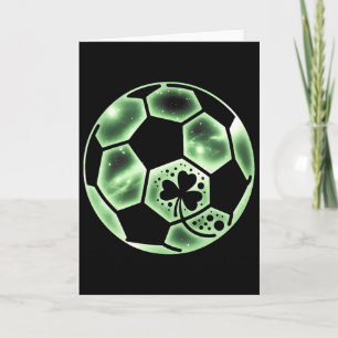Cartão Futebol Trevo da Sorte Shamrock Irlandês Dia de Sã