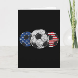 Cartão Futebol Vermelho Branco Azul Bandeira Americana 4