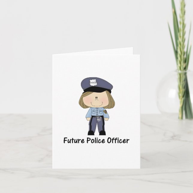 Cartão future police officer (girl) (Frente)