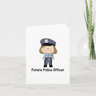 Cartão future police officer (girl)