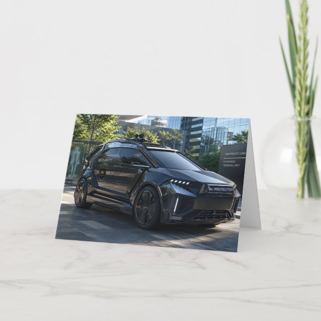 Cartão Futuristic AI Security Vehicle  (Frente)