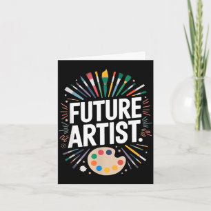 Cartão Futuro artista formatura escola crianças pequeno m