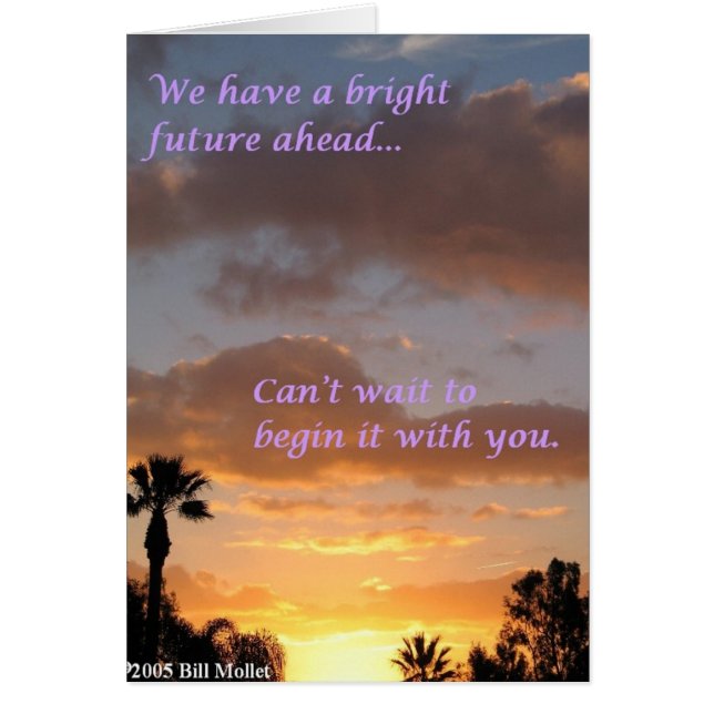 Cartão Futuro brilhante adiante (Frente)