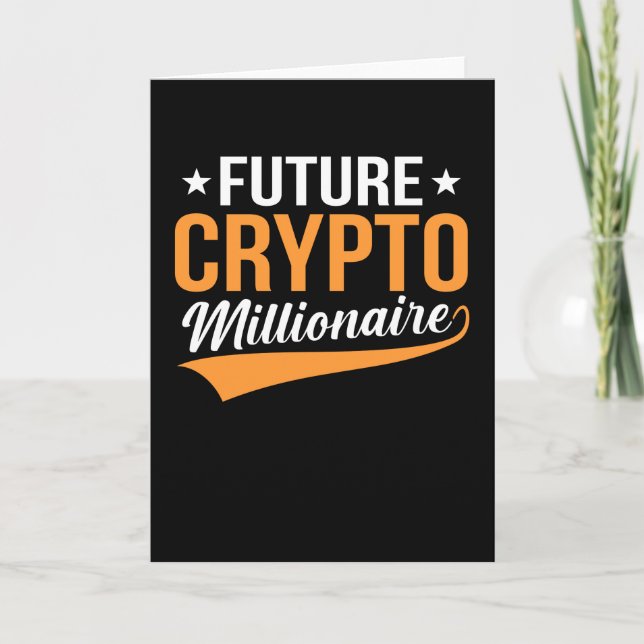 Cartão Futuro Cripto Millionaire é um Dia Milionário (Frente)