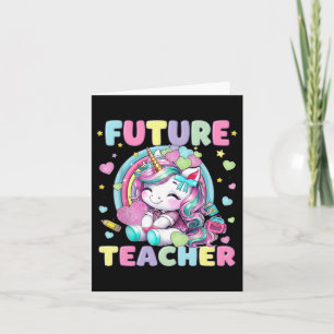 Cartão Futuro Professor de Design de Sala de Aula Unicórn