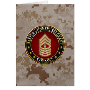 Cartão Fuzileiros americanos: Sargento-mor (USMC MGySgt)