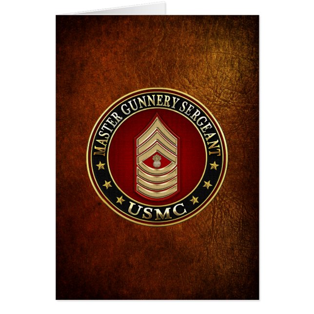 Cartão Fuzileiros americanos: Sargento-mor (USMC MGySgt) (Frente)