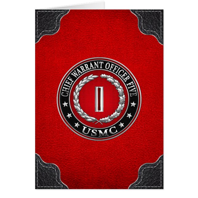 Cartão Fuzileiros dos EUA: Chefe do Mandado Cinco (USMC C (Frente)
