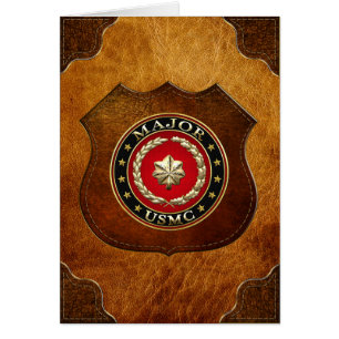 Cartão Fuzileiros navais dos EUA: Major (USMC Maj) [3D]