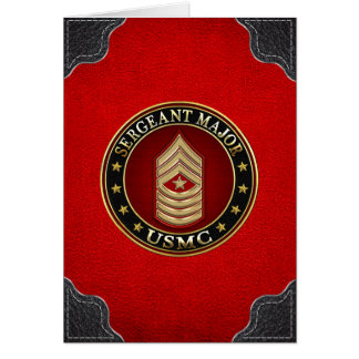 Cartão Fuzileiros navais dos EUA: Sargento Major (USMC Sg