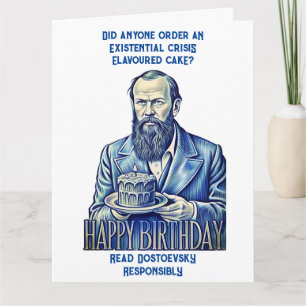 Cartão Fyodor Dostoevsky - Parabéns