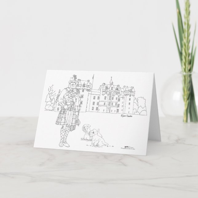 Cartão Fyvie Castle Scotland (Frente)