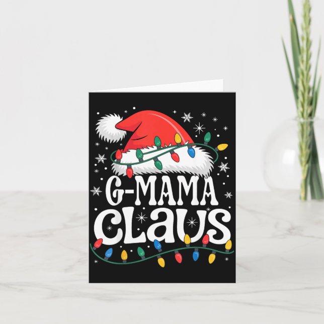 Cartão G-mama Claus Funny Xmas Christmas Grandma Holiday  (Frente)