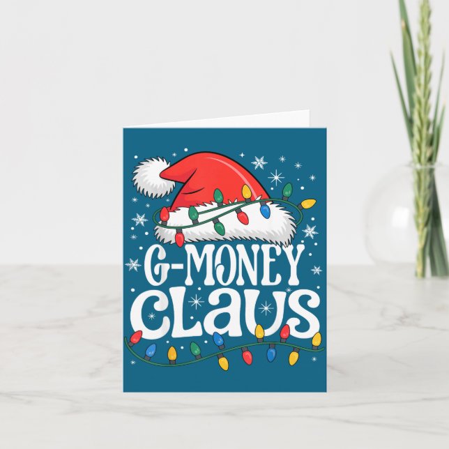 Cartão G-money Claus Funny Xmas Christmas Grandma Holiday (Frente)