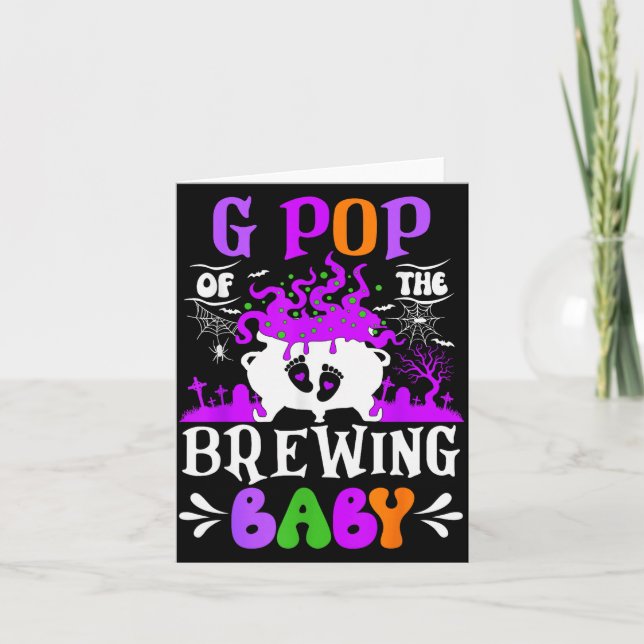 Cartão G P Of The Brewing Baby Grandpa To Be Halloween  (Frente)