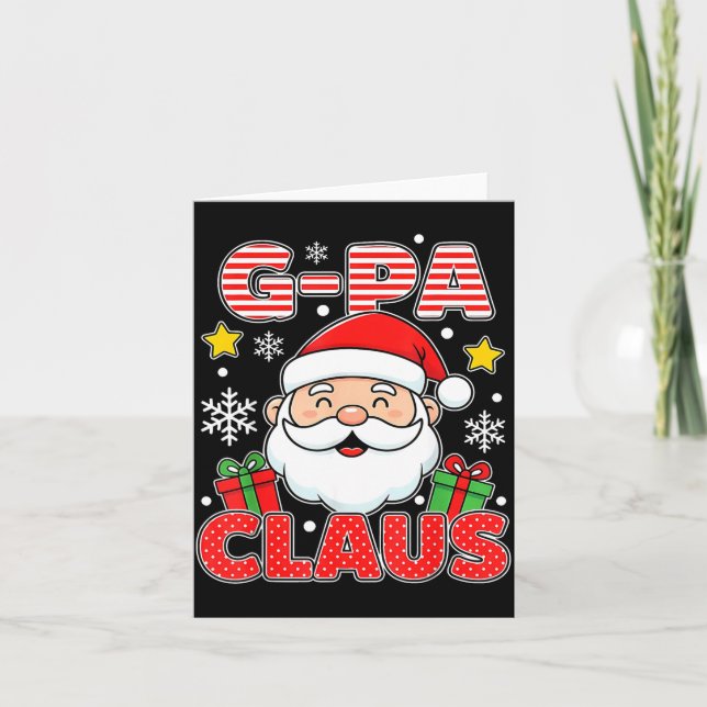 Cartão G-pa Claus Shirt Group Matching Family Christmas  (Frente)