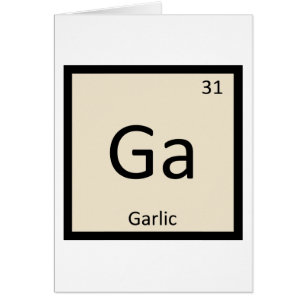 Cartão Ga - Química de Legumes de Alho Tabela Periódica