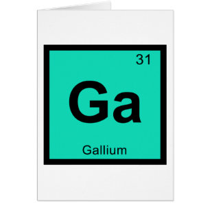 Cartão Ga - Química do Gálio Símbolo da Tabela Periódica