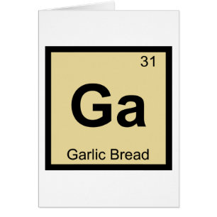 Cartão Ga - Química do Pão de Alho Símbolo da Tabela Peri