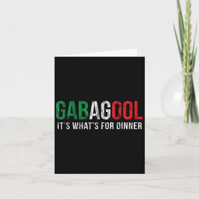 Cartão Gabagool Cacola Meat Lover New Jersey Italian Gift (Frente)