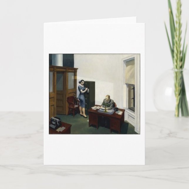 Cartão Gabinete à Noite - Edward Hopper (Frente)