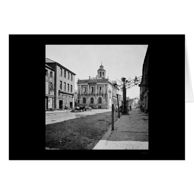 Cartão Gabinete de posto em Charleston, SC 1865 (Frente Horizontal)