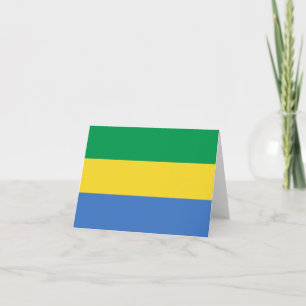 Cartão Gabon Flag Notecard