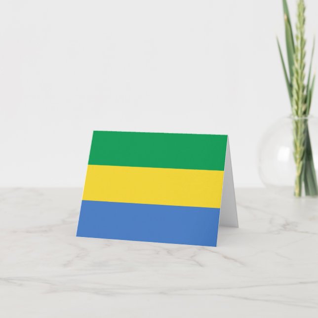 Cartão Gabon Flag Notecard (Frente)
