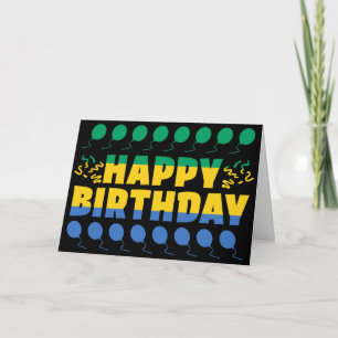 Cartão Gabon Flag Patriotic Birthday