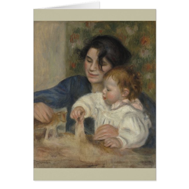 Cartão Gabrielle e Jean por Pierre-Auguste Renoir (Frente)