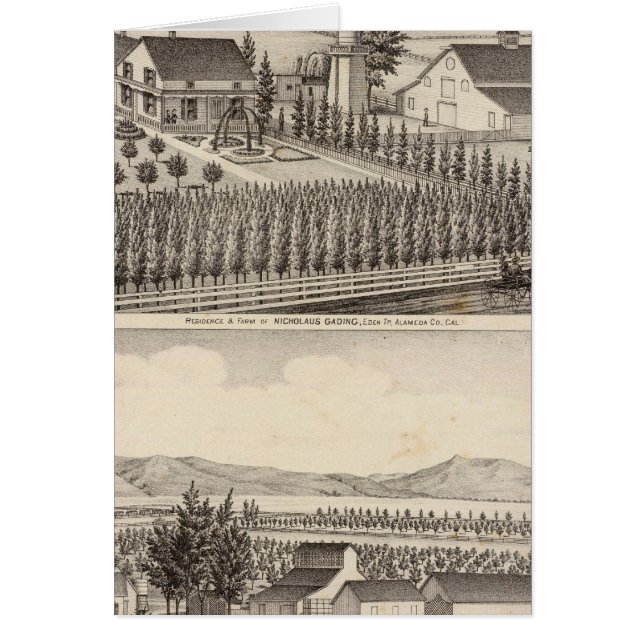 Cartão Gading, Residências Jessup, fazendas (Frente)