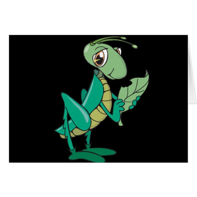 Cartão Gafanhoto com fome (Frente Horizontal)