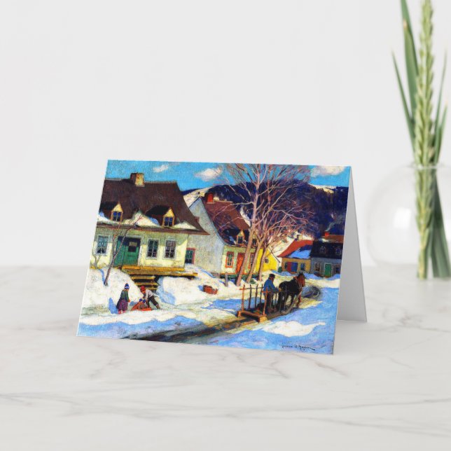 Cartão Gagnon - A Quebec Village Street, (Frente)