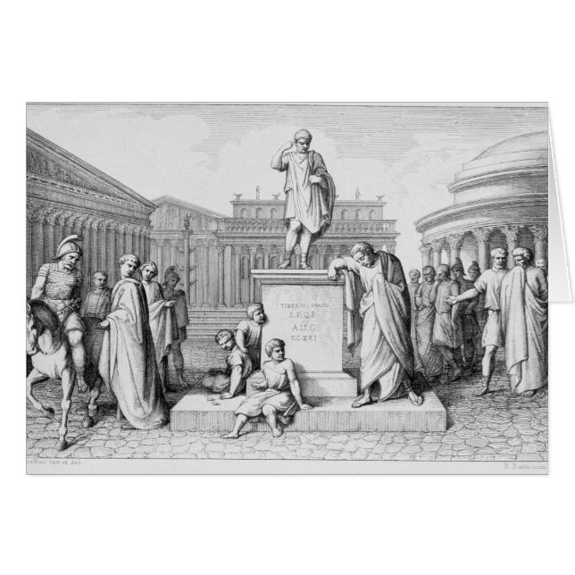 Cartão Gaius Gracchus Chorando antes do pai (Frente Horizontal)