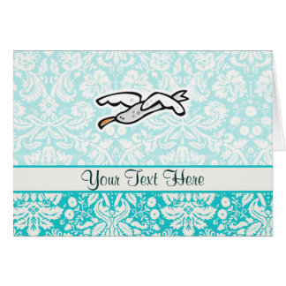 Cartão Gaivota bonito dos desenhos animados