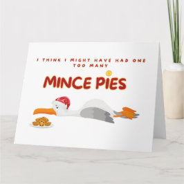 Cartão Gaivota Com Muitos Pastéis de Natal 