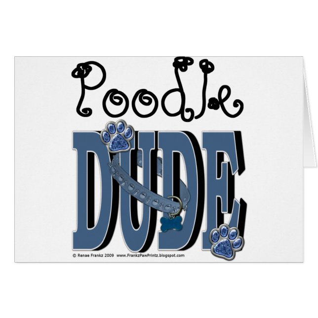 Cartão GAJO da caniche (Frente Horizontal)