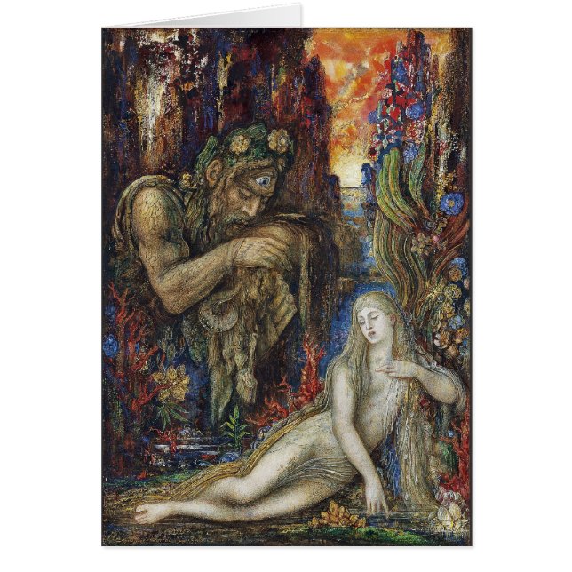 Cartão Galatea Gustave Moreau Watercolor (Frente)