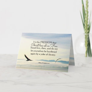 Cartão Galatians 5:1 For FREEDOM Christ has set us free