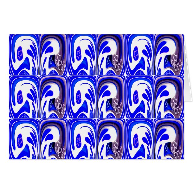 Cartão Galáxia azul (Frente Horizontal)