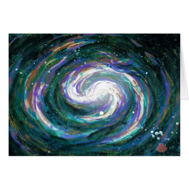 Cartão Galáxia Emerald e Purple (Frente Horizontal)