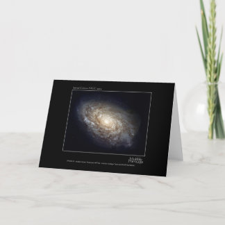 Cartão Galáxia Espiral NGC 4414 Foto do Telescópio Hubble