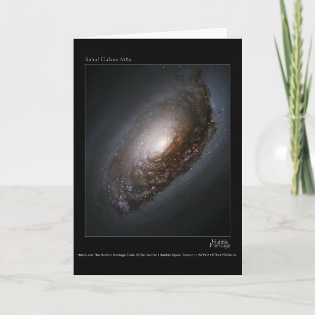 Cartão Galáxia EspiralM64-2004-04a (Frente)