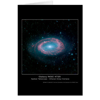 Cartão Galáxia NGC 4725 - telescópio espacial de Spitzer